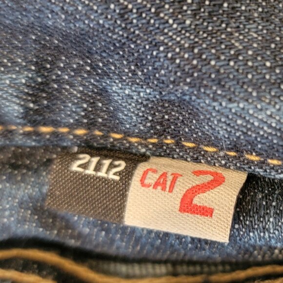 Men's Carhartt CAT2 2112 Relaxed Fit Flame Resistant Denim Blue Jeans - Picture 6 of 8